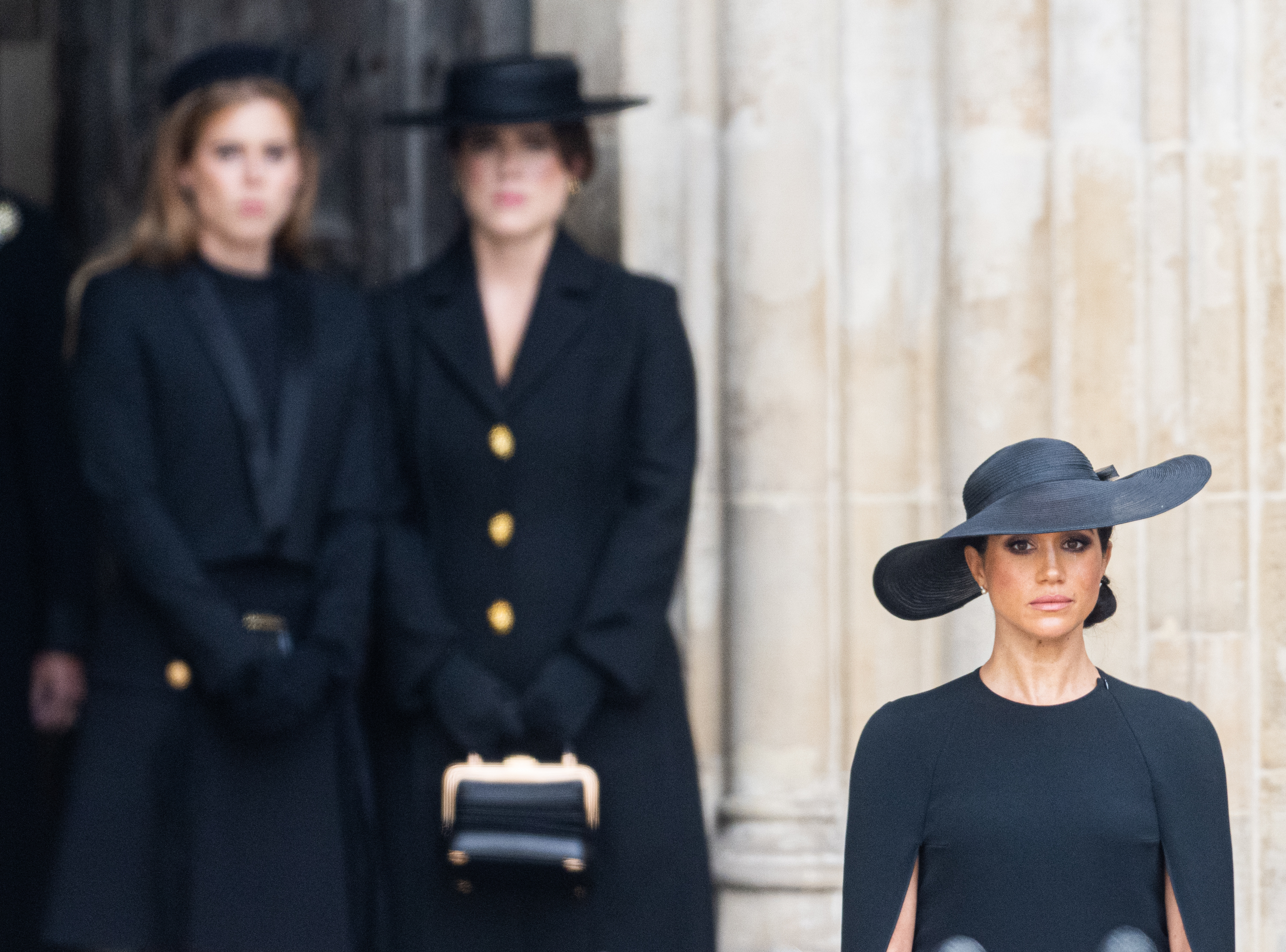 Meghan, duchesse de Sussex, lors des funérailles nationales de la reine Élisabeth II à l'abbaye de Westminster le 19 septembre 2022 à Londres, Angleterre | Source : Getty Images