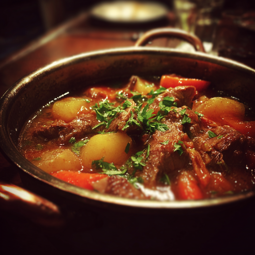 Une marmite de ragoût d'agneau | Source : Midjourney