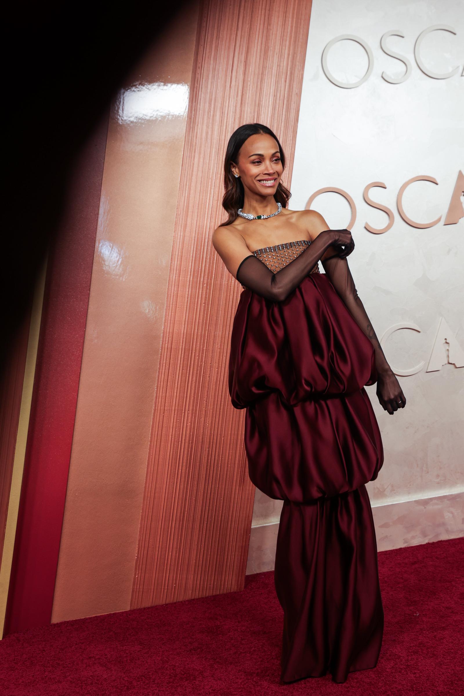 Zoe Saldana lors de la 97e cérémonie des Oscars qui s'est tenue au Dolby Theatre à Hollywood, Californie, le 2 mars 2025 | Source : Getty Images