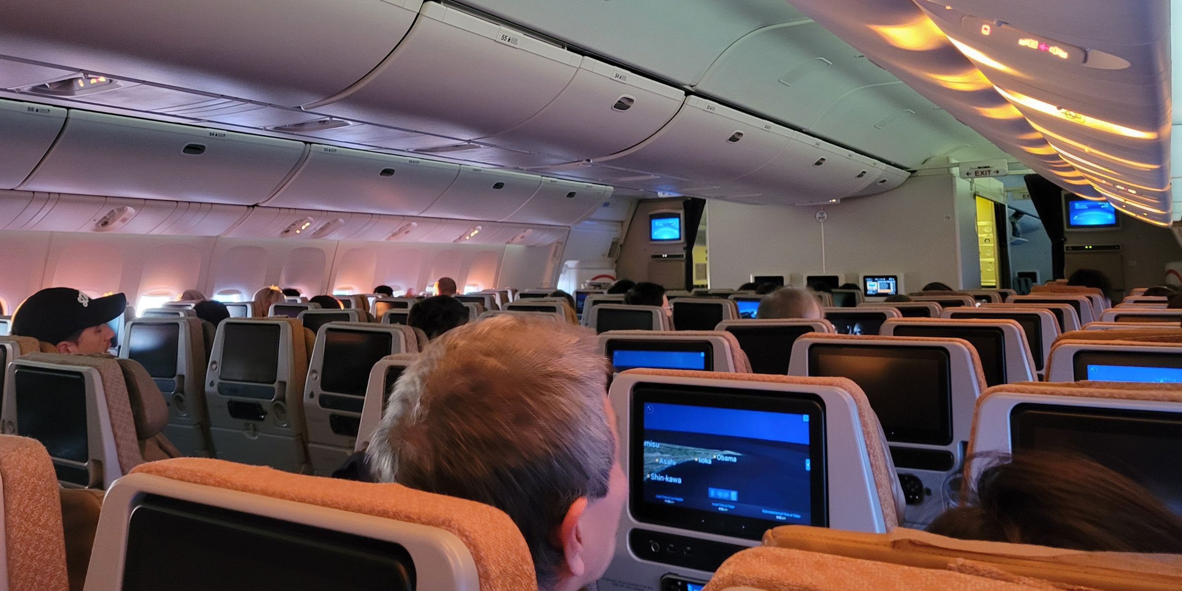 Passagers à l'intérieur d'un avion | Source : Shutterstock