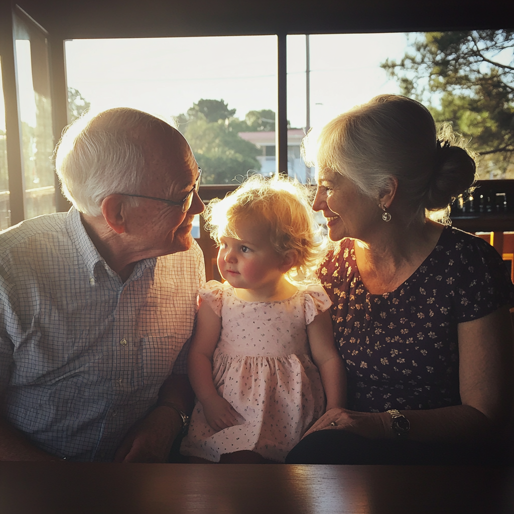 Une petite fille avec ses grands-parents | Source : Midjourney