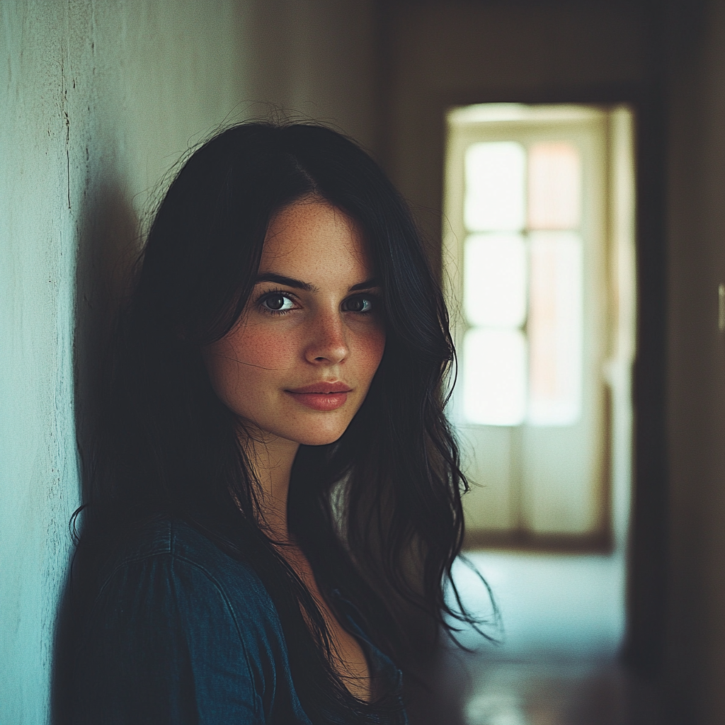 Une femme debout dans un couloir | Source : Midjourney