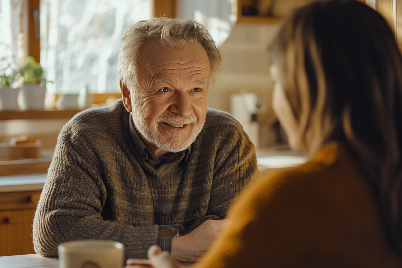 Un homme qui parle à sa fille | Source : Midjourney