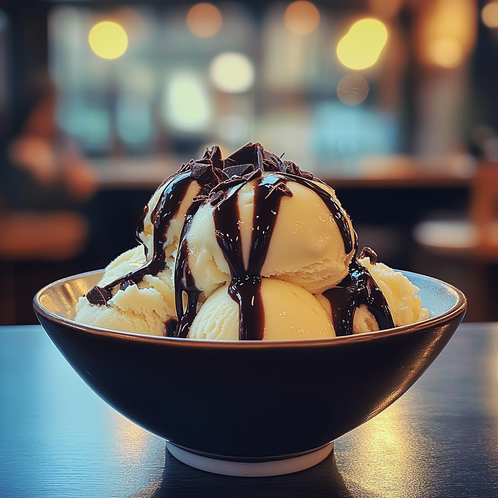 Un bol de crème glacée | Source : Midjourney