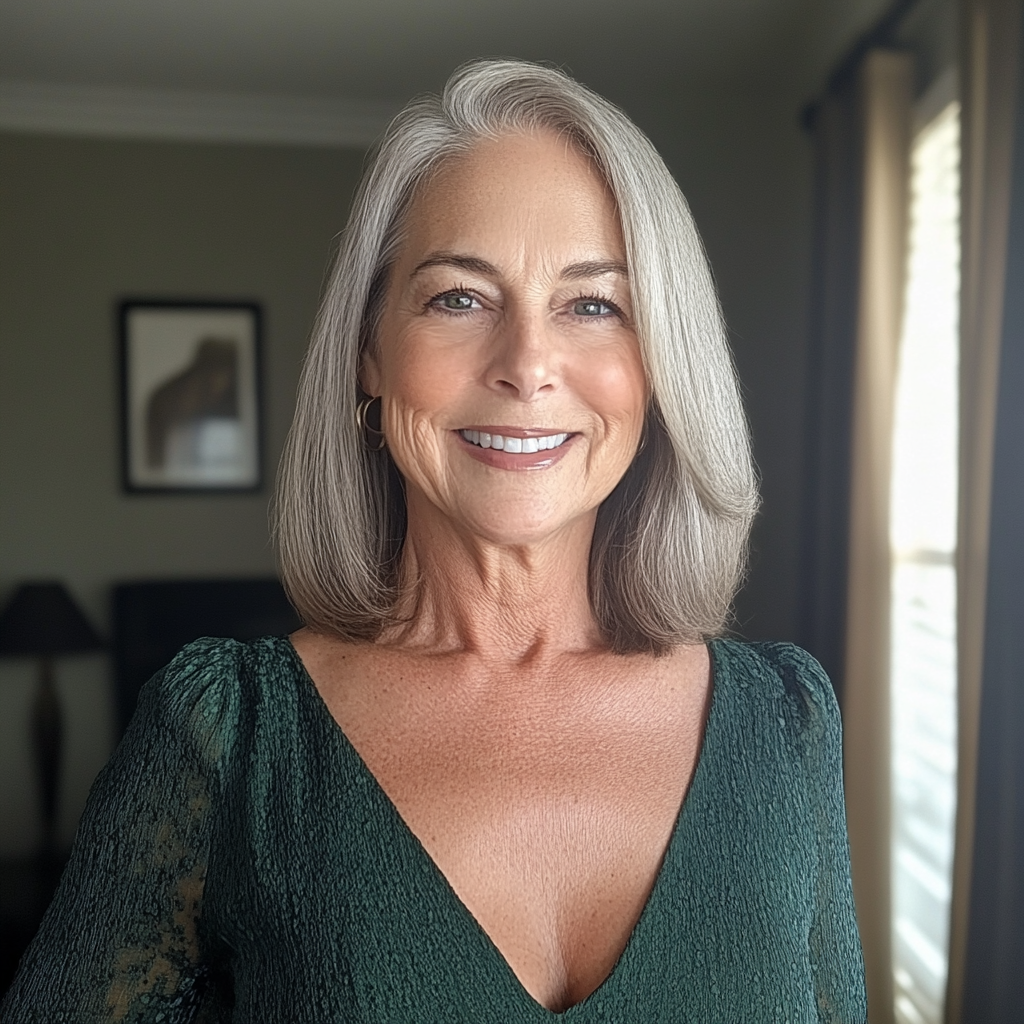 Une femme âgée souriante | Source : Midjourney