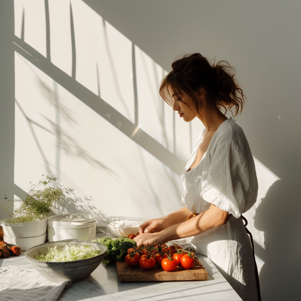 Une femme dans la cuisine | Source : Midjourney