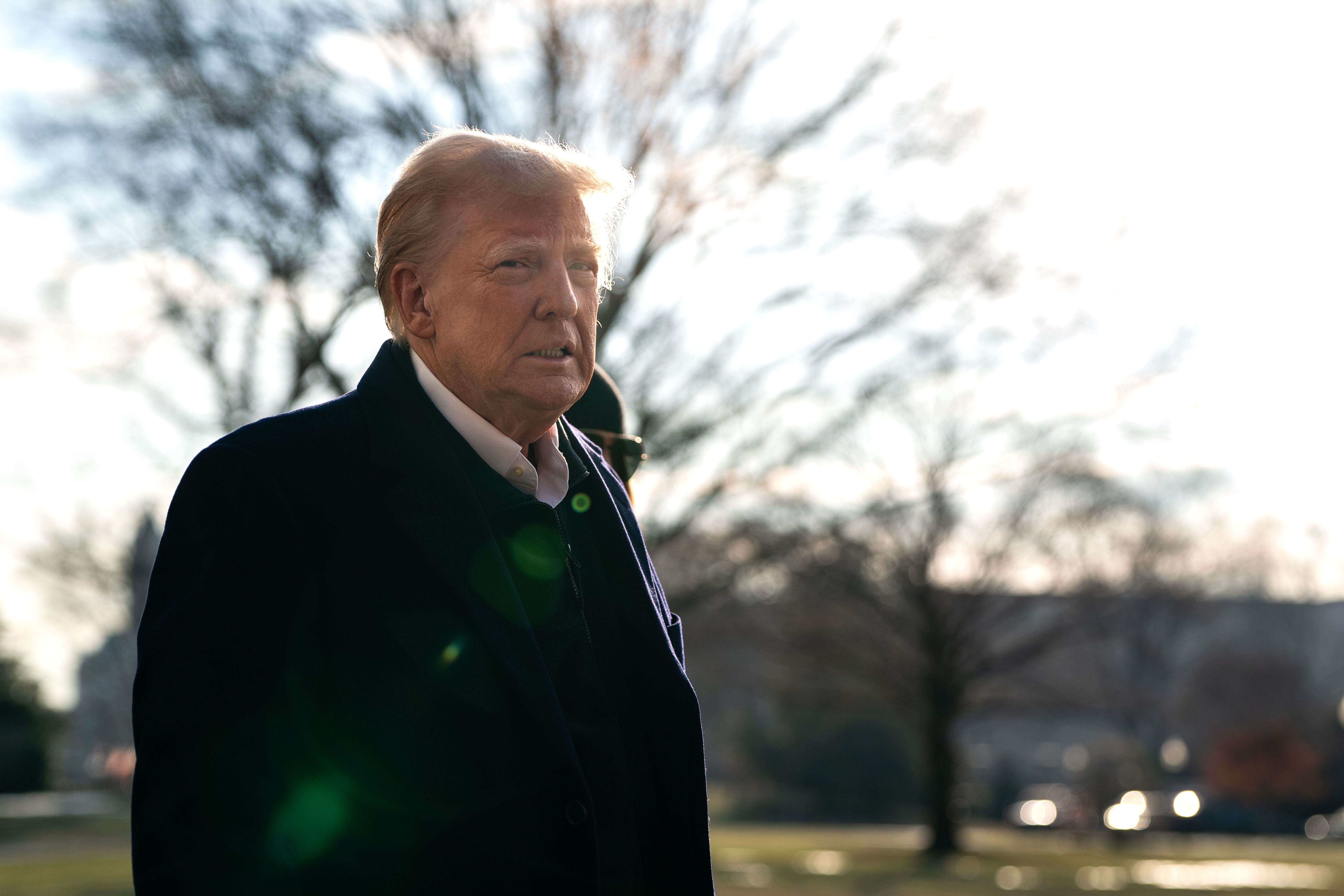 Donald trump s'adressant aux membres de la presse à Washington, le 24 janvier 2025. | Source : Getty Images