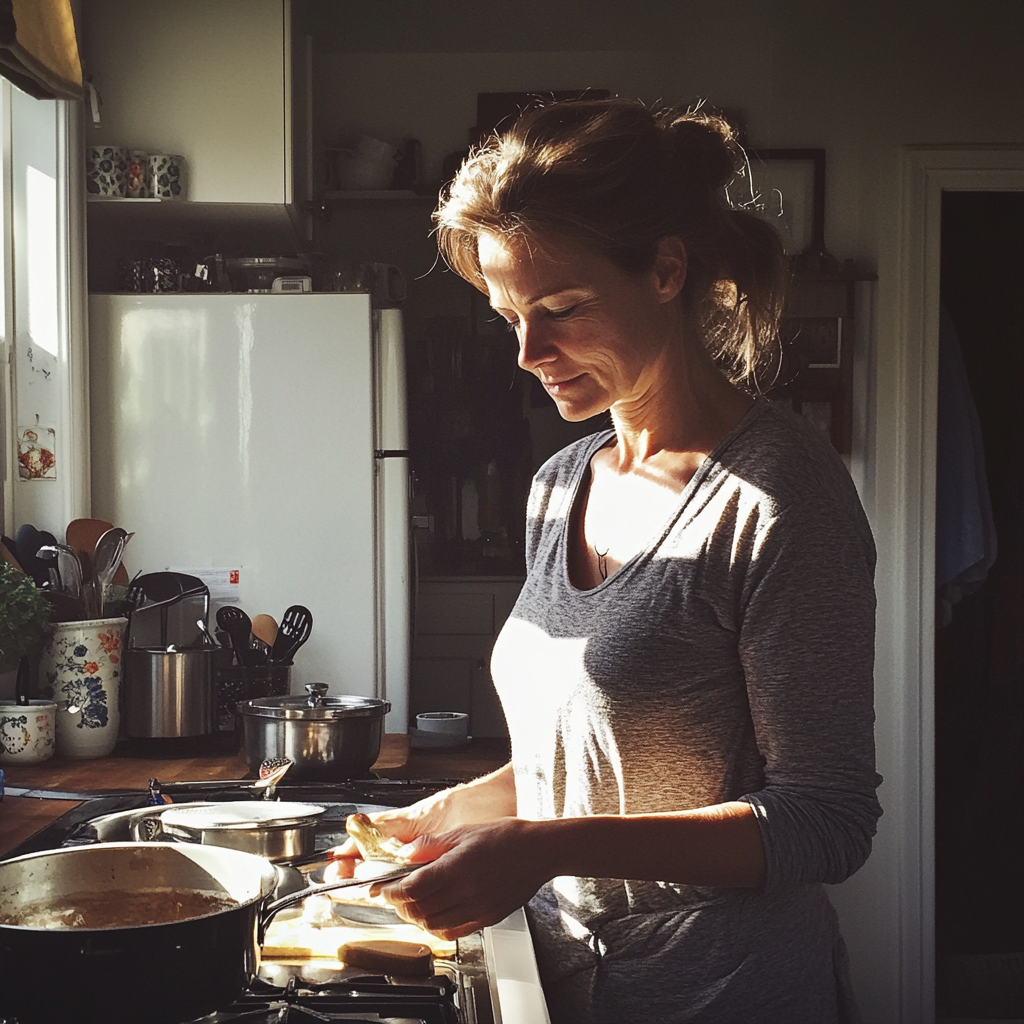 Une femme dans la cuisine | Source : Midjourney