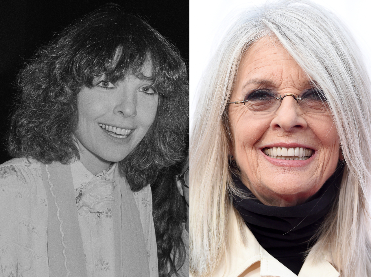 Diane Keaton, vers 1970 | Diane Keaton en 2018 | Source : Getty Images