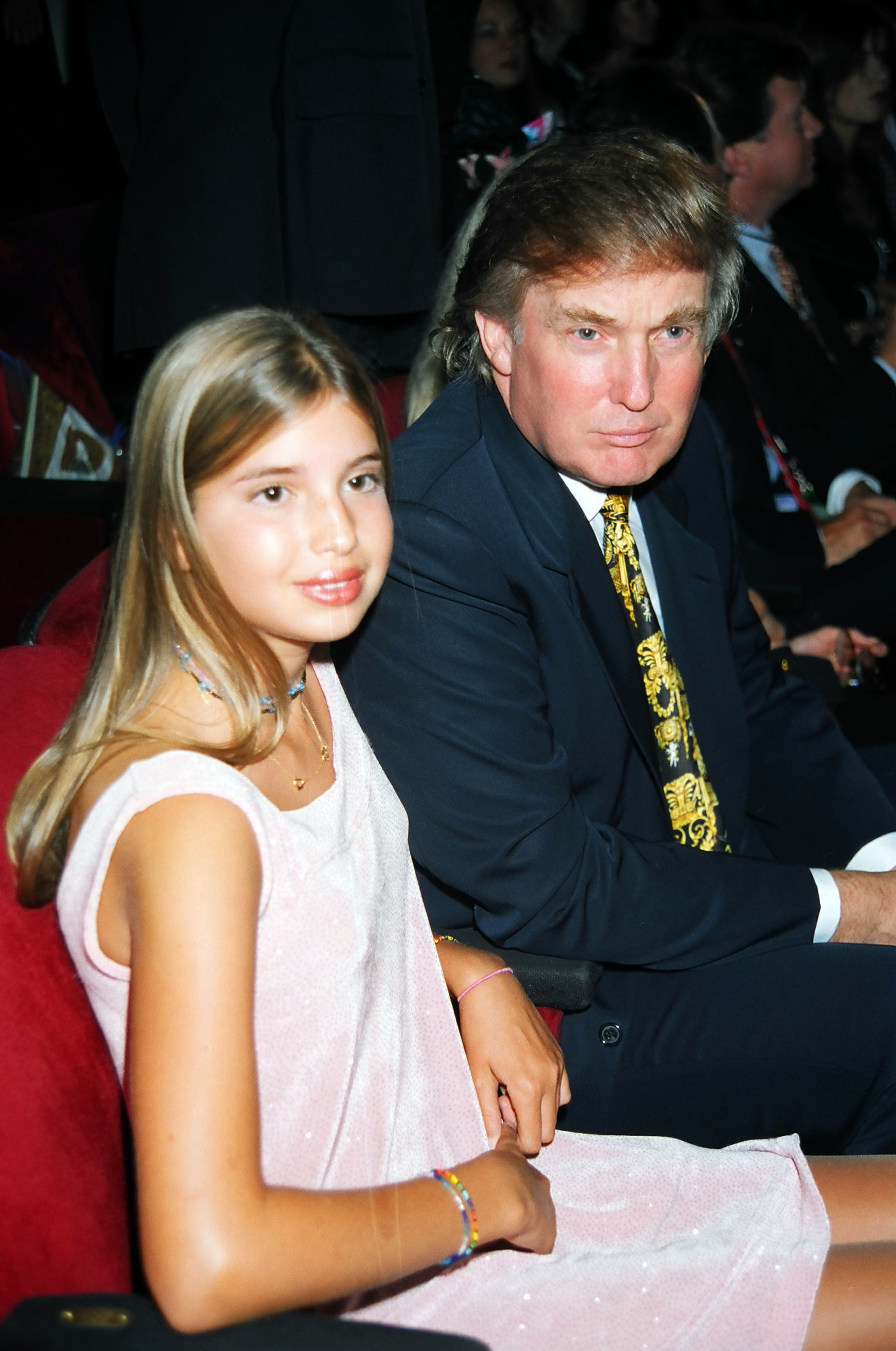 Ivanka et Donald Trump lors du spectacle des MTV Video Music Awards, le 7 septembre 1995, à New York. | Source : Getty Images