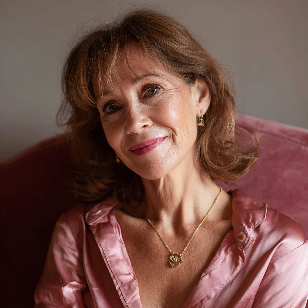 Une femme âgée et suffisante assise sur une chaise | Source : Midjourney