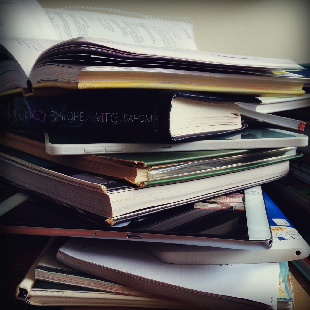 Une pile de livres | Source : Midjourney