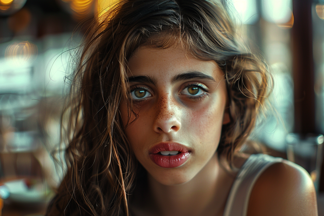 Une femme dans un restaurant | Source : Midjourney