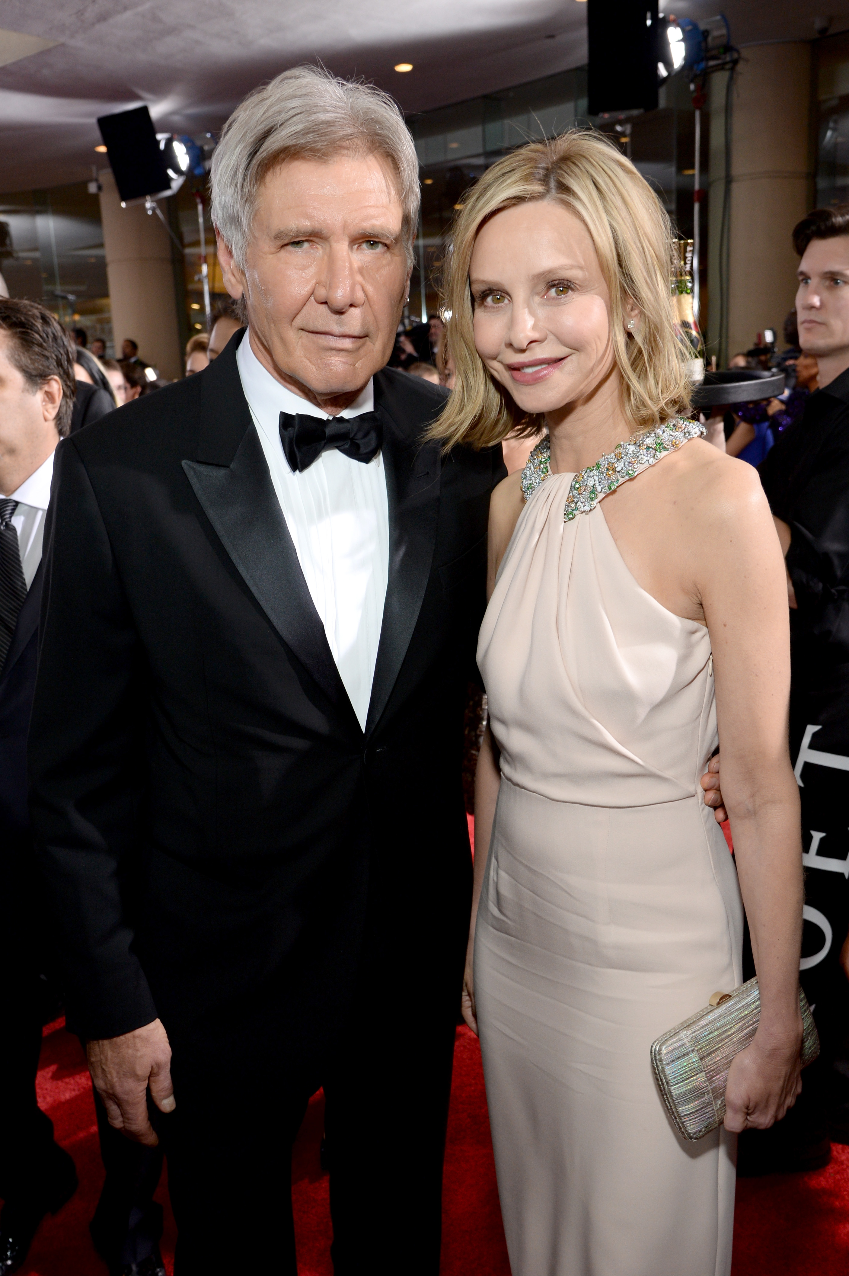 Harrison Ford et Calista Flockhart lors de la 72e cérémonie annuelle des Golden Globe Awards, le 11 janvier 2015, à Beverly Hills, en Californie. | Source : Getty Images