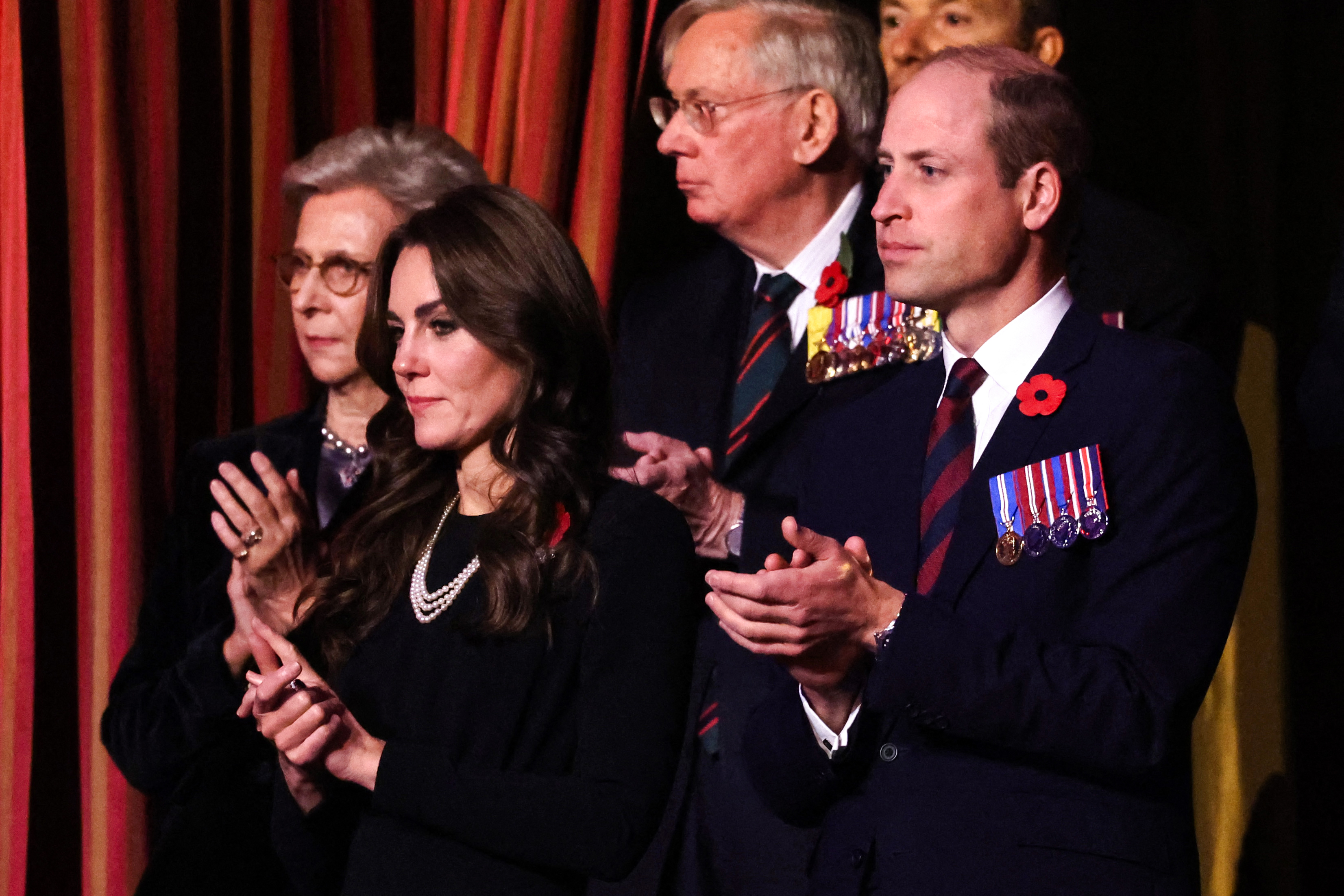 La princesse Catherine et le prince William lors de la cérémonie "The Royal British Legion Festival of Remembrance" au Royal Albert Hall, à Londres, le 11 novembre 2023 | Source : Getty Images