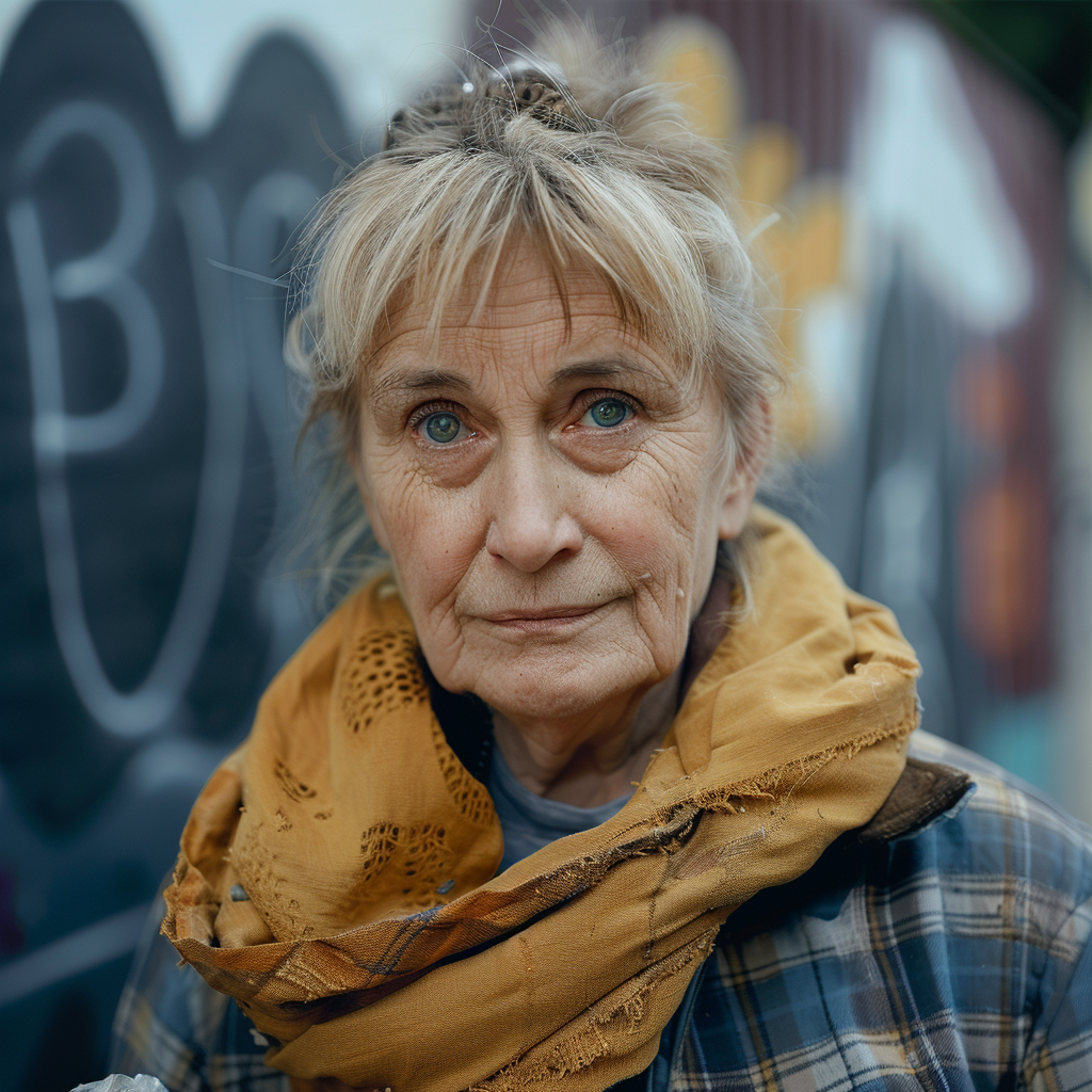 Une femme âgée à l'air sérieuse | Source : Midjourney