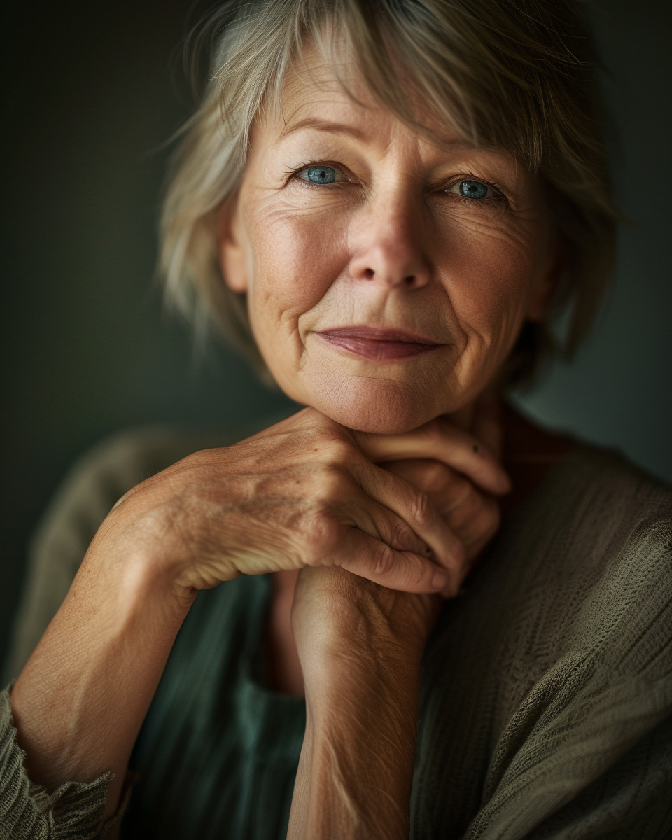 Une femme âgée souriante | Source : Midjourney