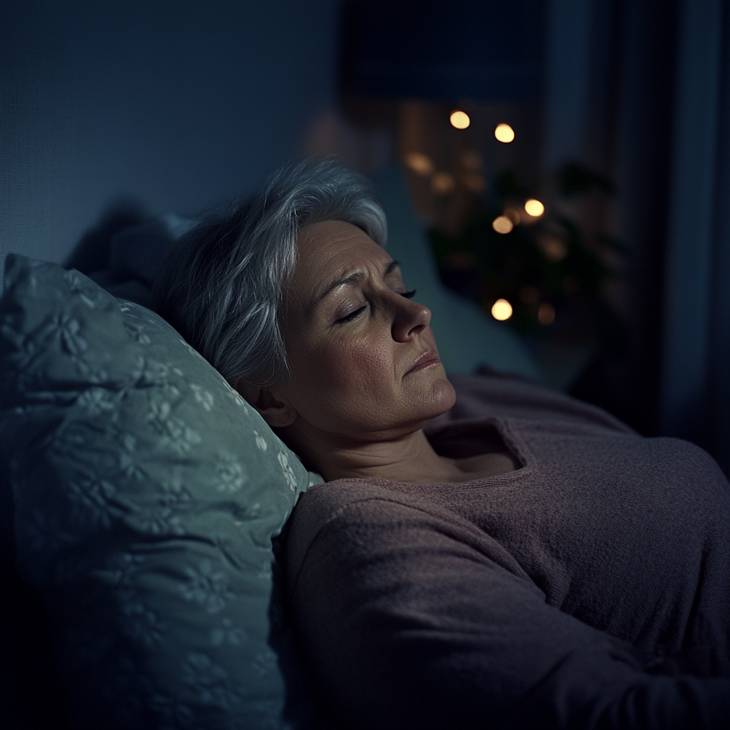 Une femme qui dort dans son lit | Source : Midjourney