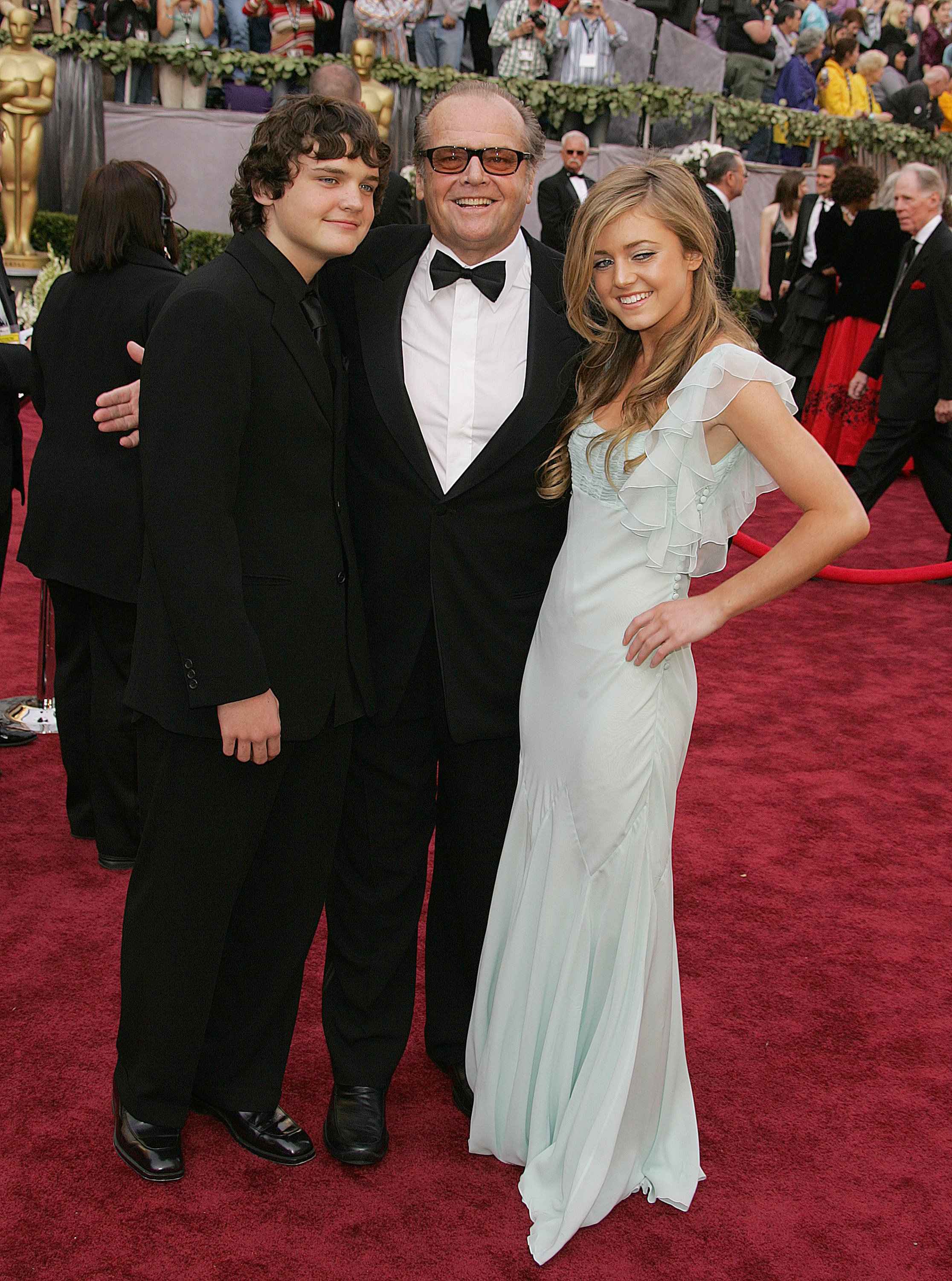 The 78th Annual Academy Awards - Arrivals Jack Nicholson (centre) with Raymond Nicholson and Lorraine Nicholson | Source : Getty Images
