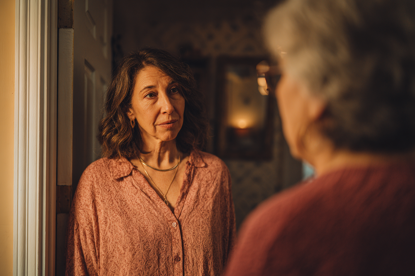 Une femme qui parle à sa mère | Source : Midjourney