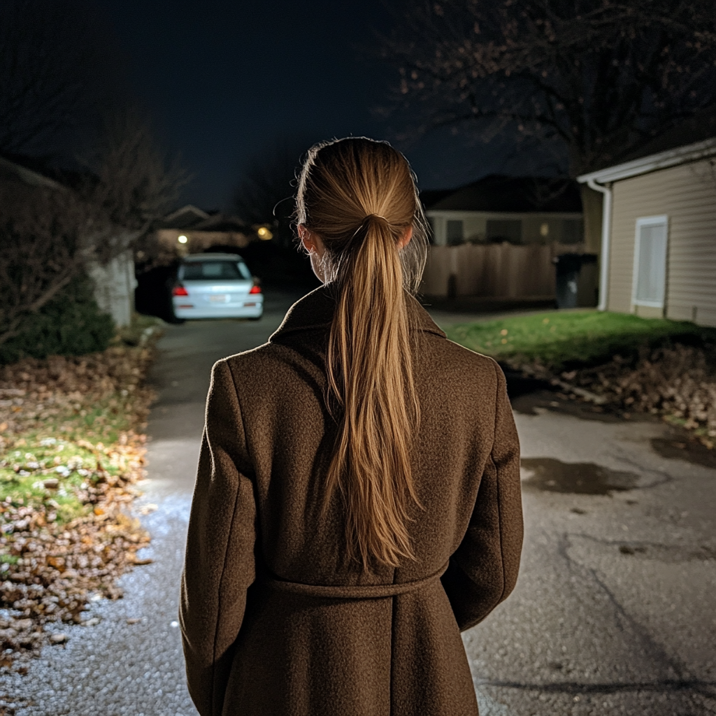 Une femme marchant dans une allée | Source : Midjourney