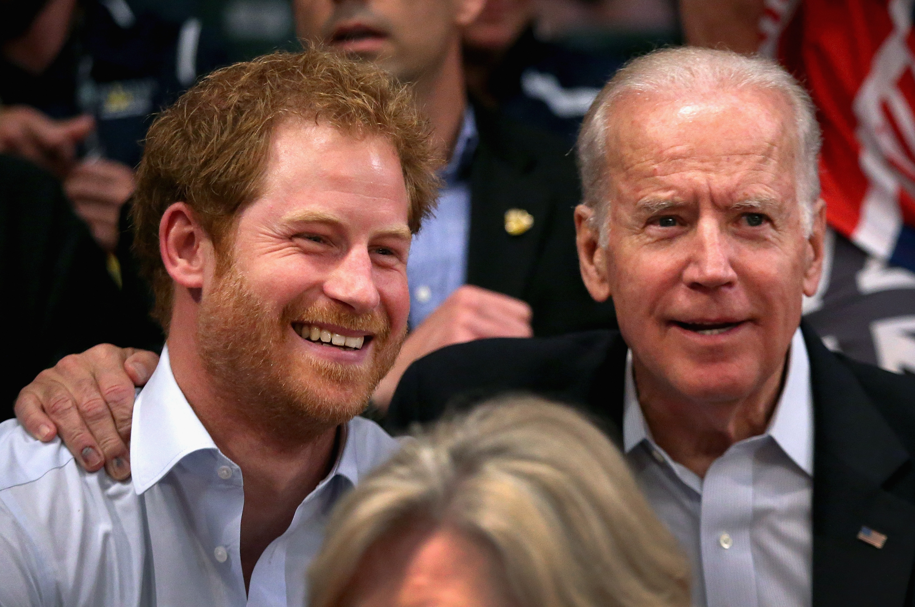Le prince Harry et le président des États-Unis Joe Biden aux Invictus Games à Orlando, en Floride, le 11 mai 2016 | Source : Getty Images