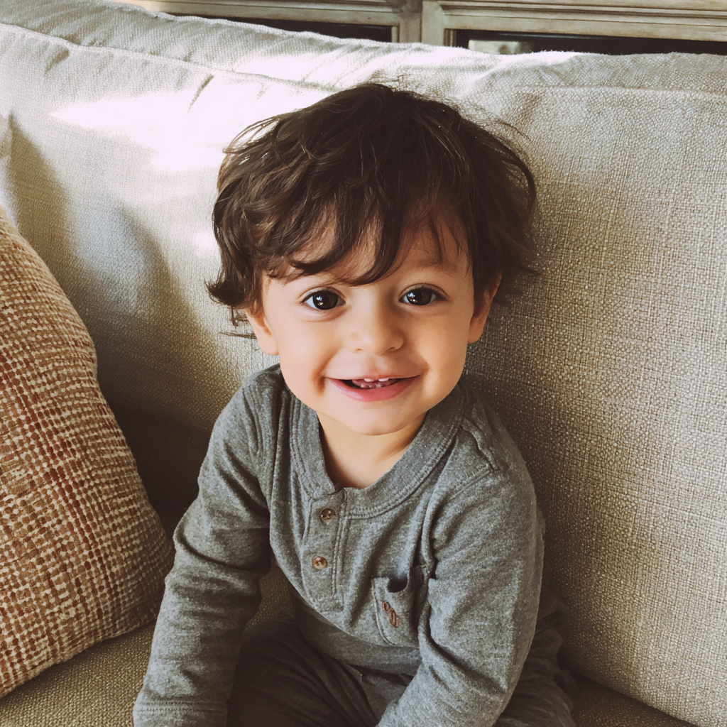 Un petit garçon souriant | Source : Midjourney