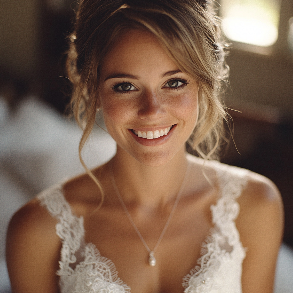 Une mariée heureuse le jour de son mariage | Source : Midjourney