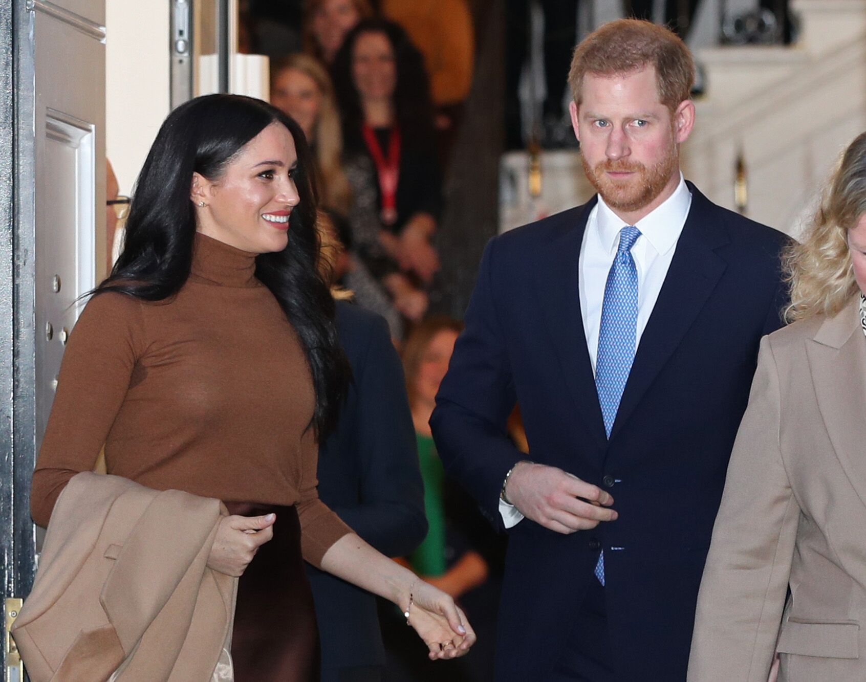 La duchesse Meghan et le prince Harry visitent la Maison du Canada, au centre de Londres, le 7 janvier 2020 | Photo : Yui Mok/Getty Images