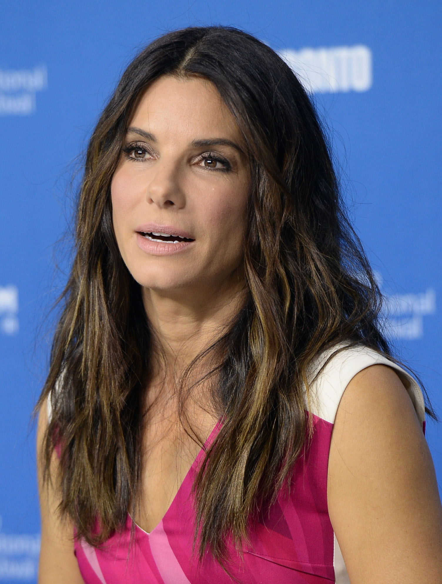 Sandra Bullock à la conférence de presse de "Gravity" à Toronto, 2013 | Source : Getty Images