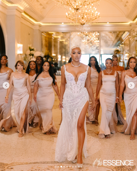 LeToya Luckett et ses demoiselles d'honneur le jour de son mariage, posté le 1er août 2024 | Source : Instagram/essence et letoyaluckett.