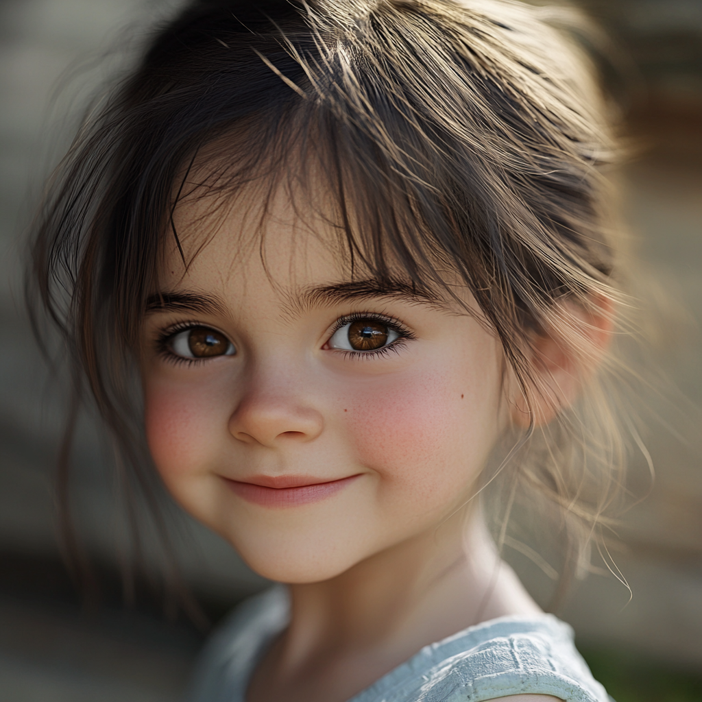 Une petite fille qui sourit | Source : Midjourney