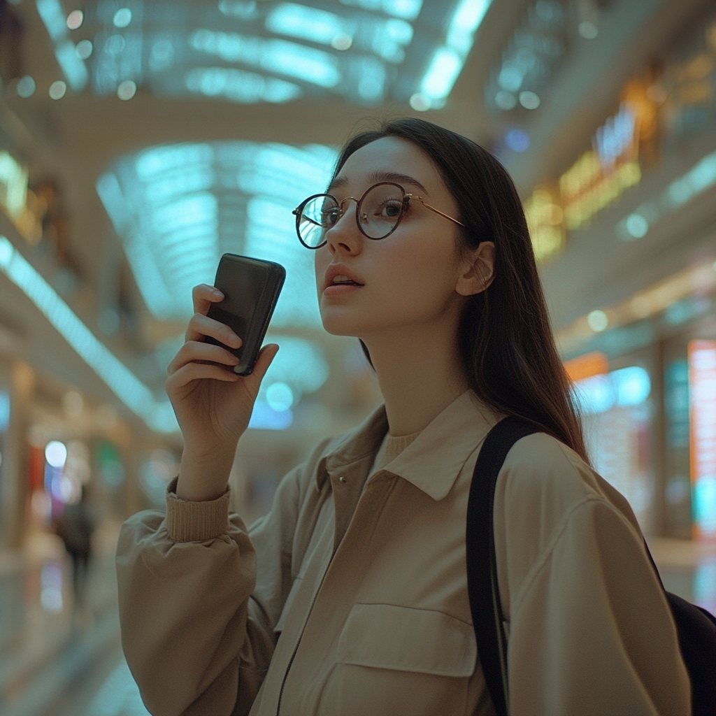 Une femme sur son téléphone | Source : Midjourney