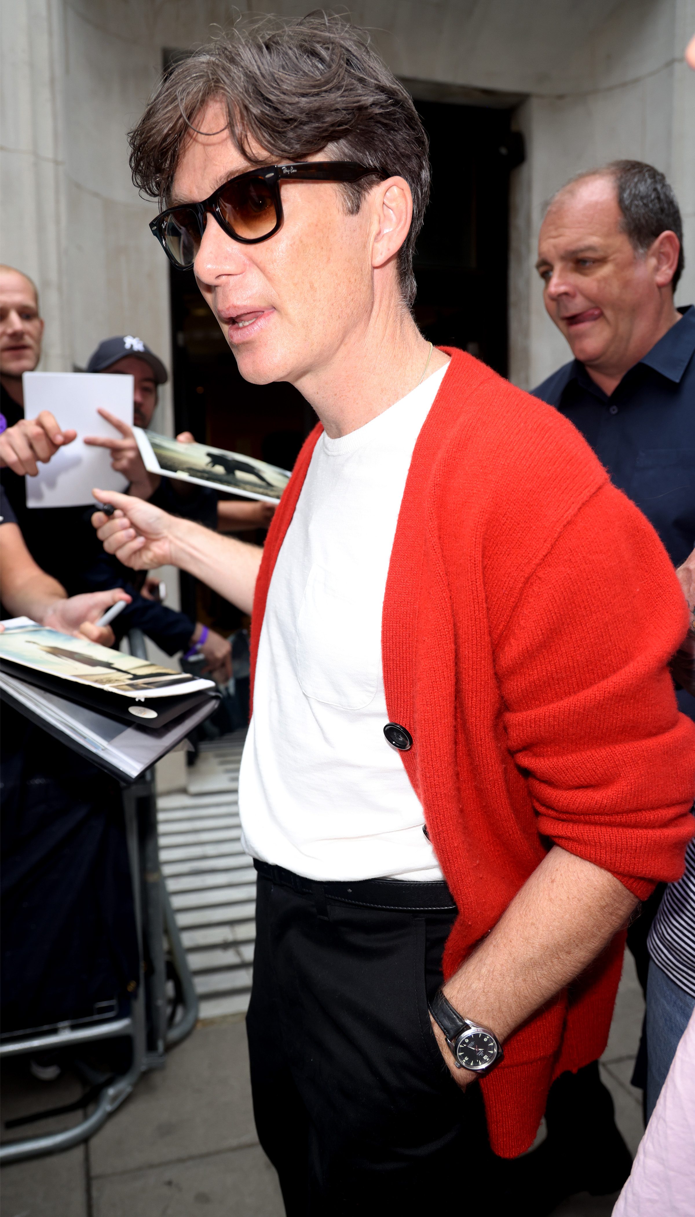 Cillian Murphy repéré à la BBC Radio 2 à Londres, en Angleterre, le 13 juillet 2023 | Source : Getty Images