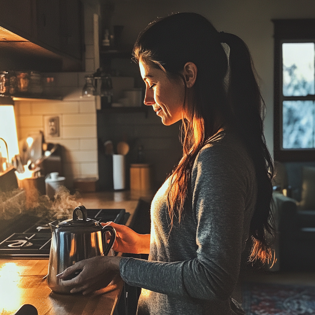 Une femme dans une cuisine | Source : Midjourney