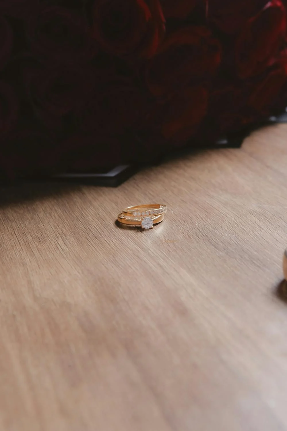 Wedding rings on a table | Source: Pexels