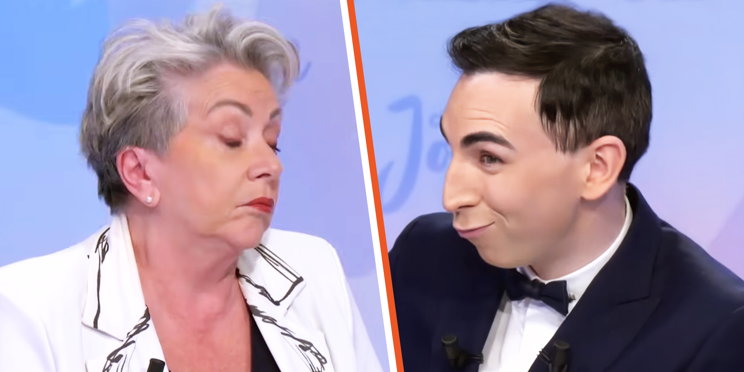 Françoise Laborde et Jordan De Luxe | Source : youtube.com/C8