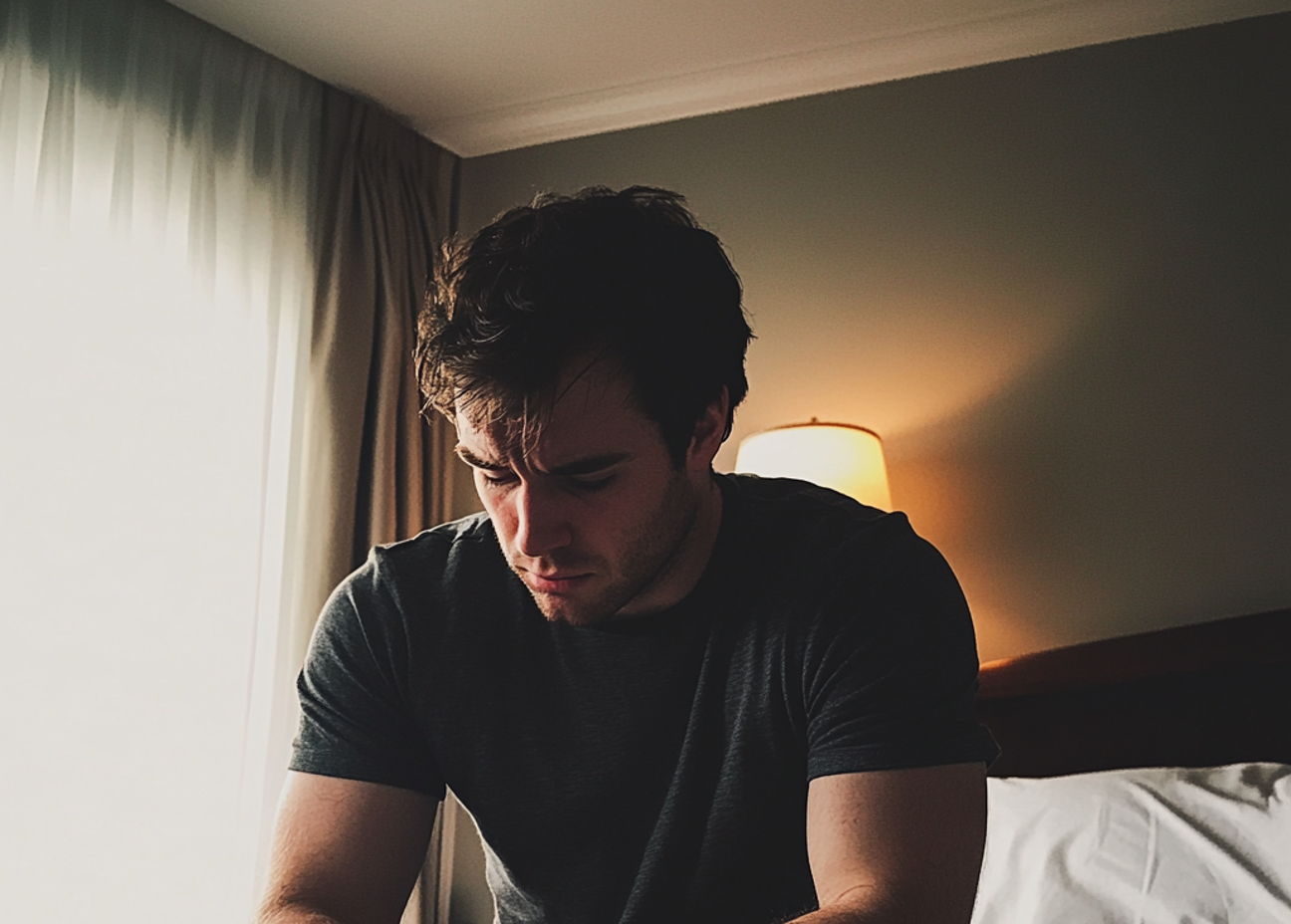 Gros plan sur un homme émotif | Source : Midjourney