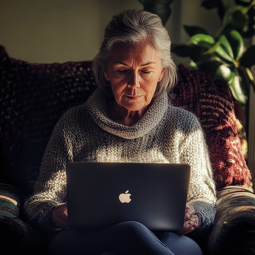 Une femme utilisant un ordinateur portable | Source : Midjourney