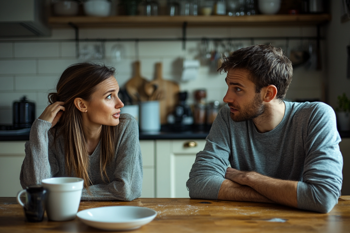 Une femme s'adressant à son mari | Source : Midjourney