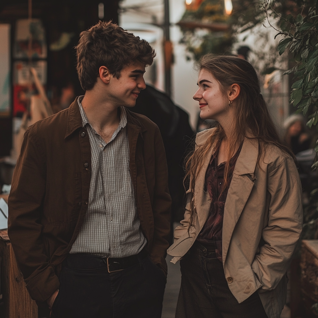 Un couple qui se rencontre pour la première fois | Source : Midjourney