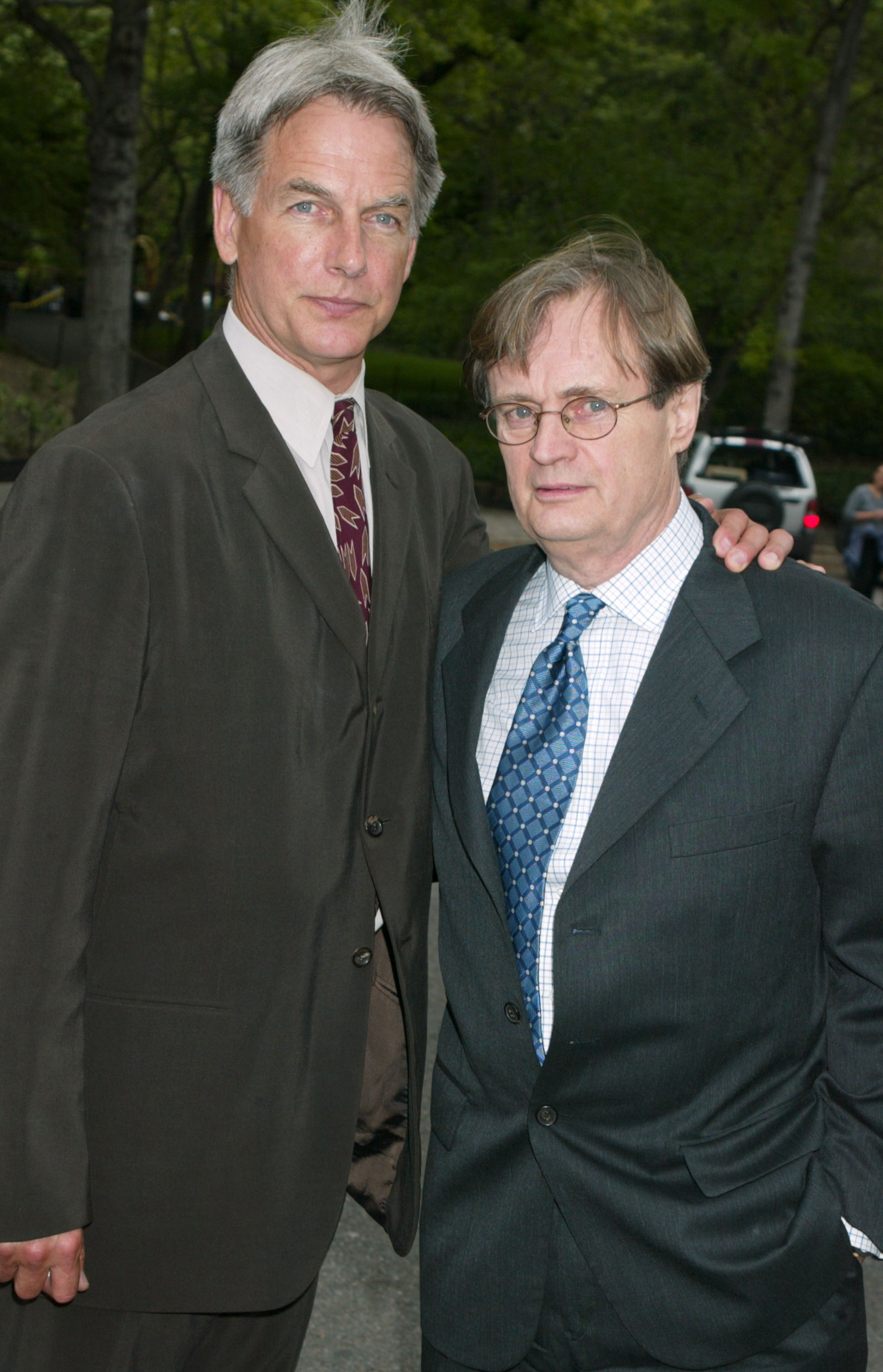Mark Harmon et David McCallum CBS Television Network UpFront Party à New York City le 14 mai 2003 | Source : Getty Images