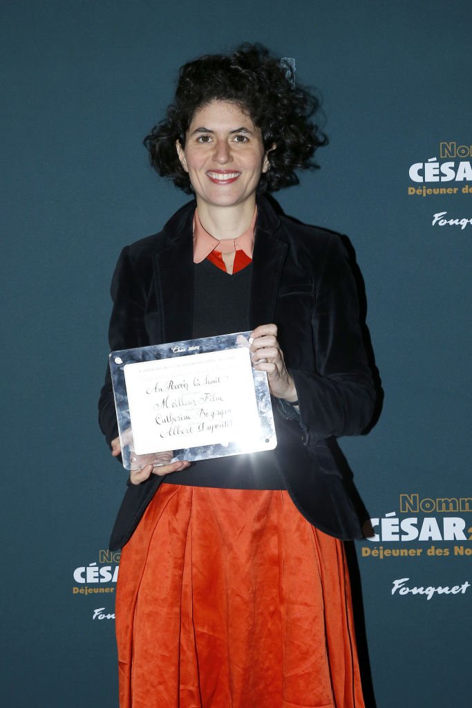 La productrice Catherine Bozorgan, nominée pour le meilleur film pour le film "Au Revoir la Haut" assiste à la César 2018 - Déjeuner des nominés au Fouquet's le 10 février 2018 à Paris, France. | Photo : Getty Images