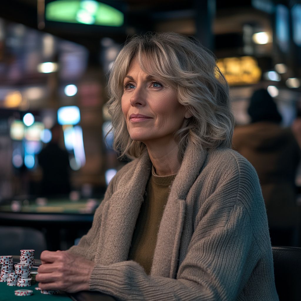 Une femme âgée qui joue dans un casino | Source : Midjourney