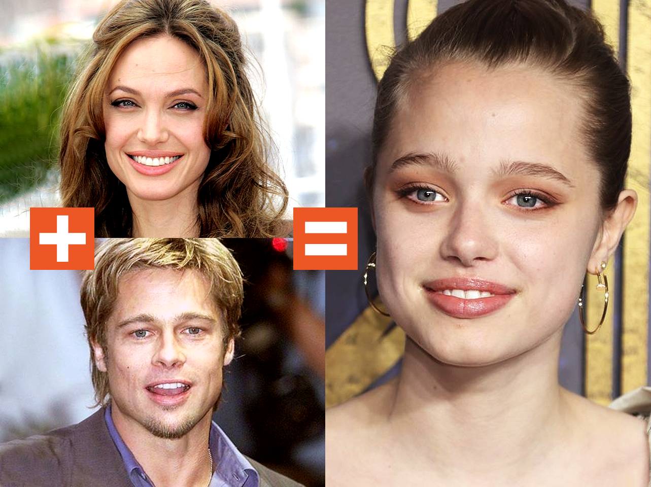 Un collage d'Angelina Jolie, Brad Pitt et Shiloh Jolie Pitt | Source : Getty Images