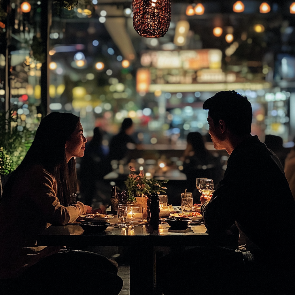 Couple en train de dîner | Source : Midjourney