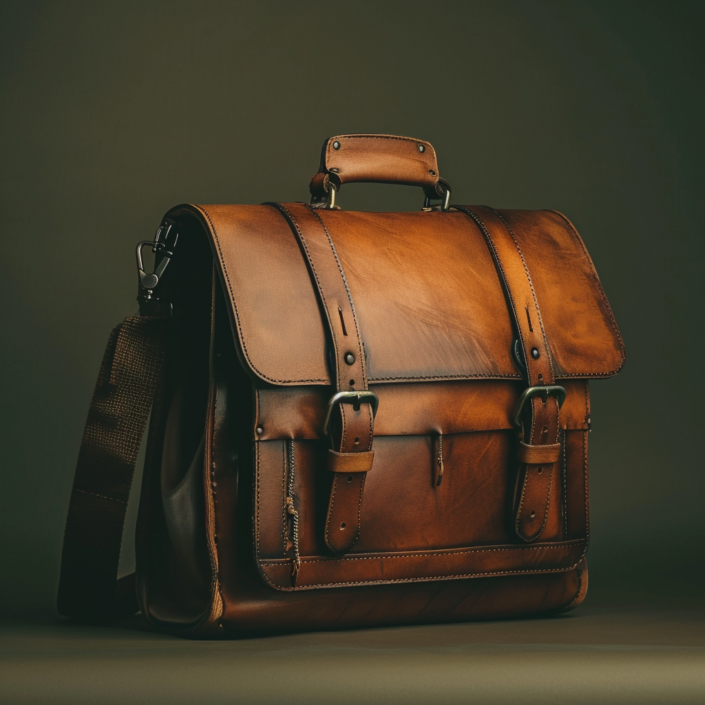 Un sac en cuir marron | Source : Midjourney