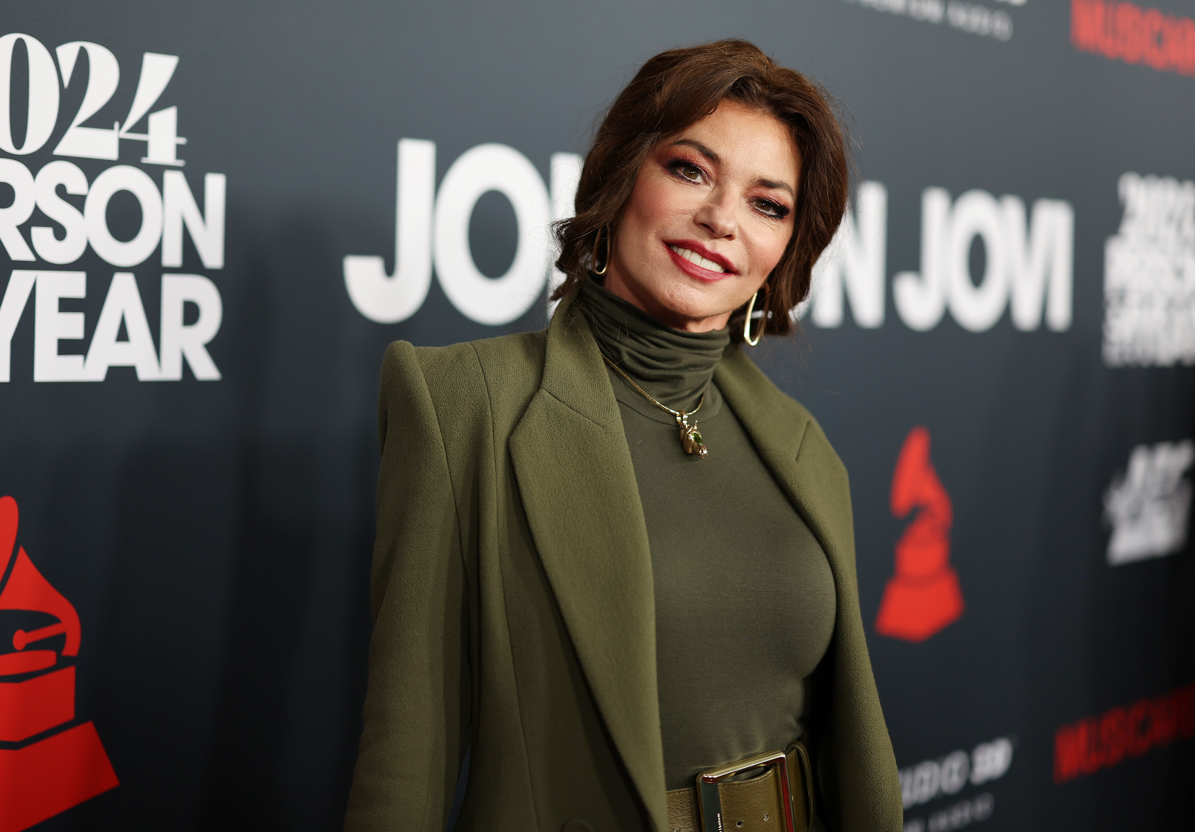 Shania Twain lors de la cérémonie 2024 MusiCares Person of the Year Honoring Jon Bon Jovi pendant les 66e GRAMMY Awards, le 2 février 2024, à Los Angeles, en Californie. | Source : Getty Images