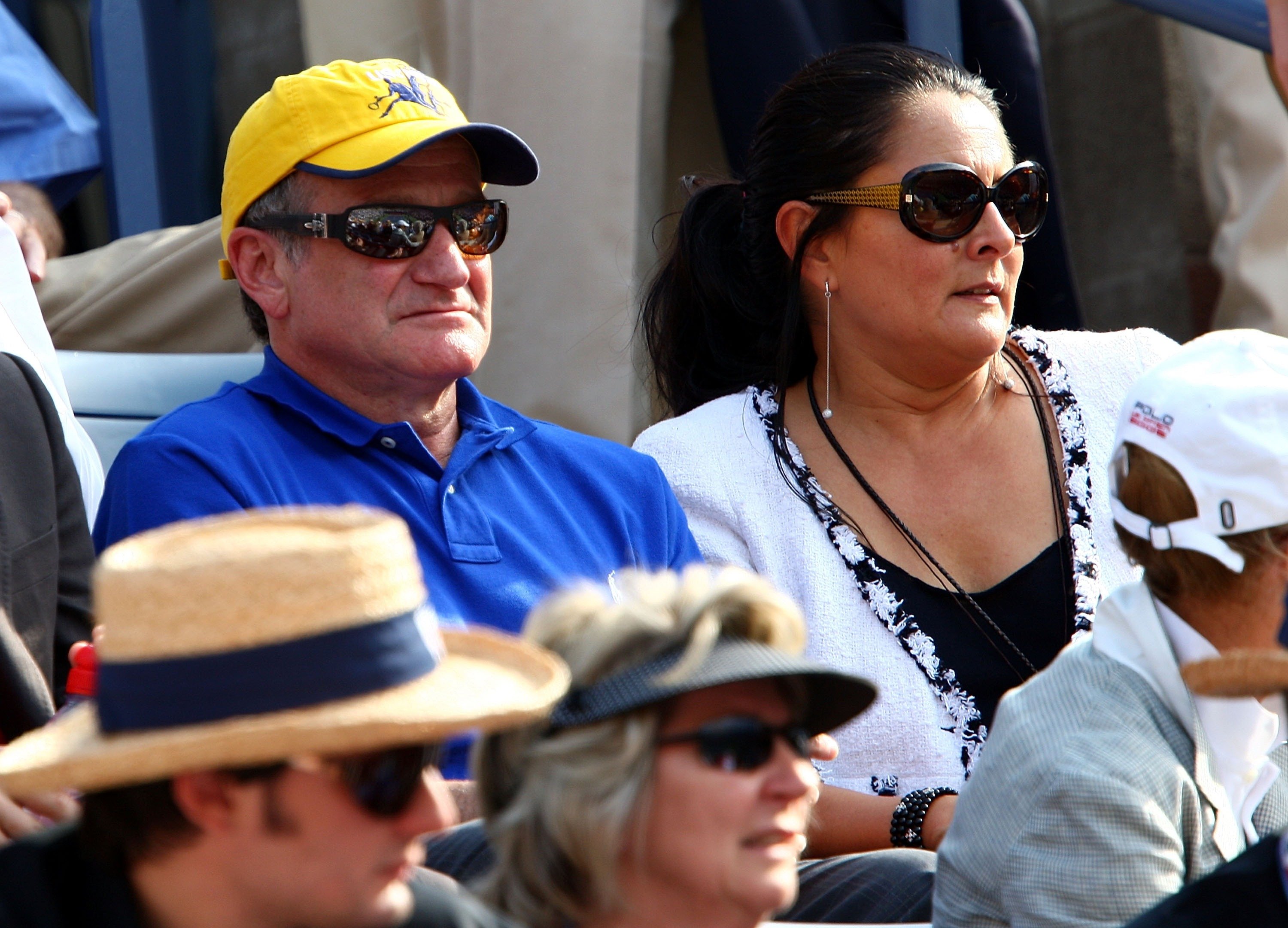 L'acteur Robin Williams et sa femme Marsha Garces Williams assistent à la finale de l'U.S. Open 2007 dans le stade Arthur Ashe au Billie Jean King National Tennis Center le 9 septembre 2007 à New York : Getty Images