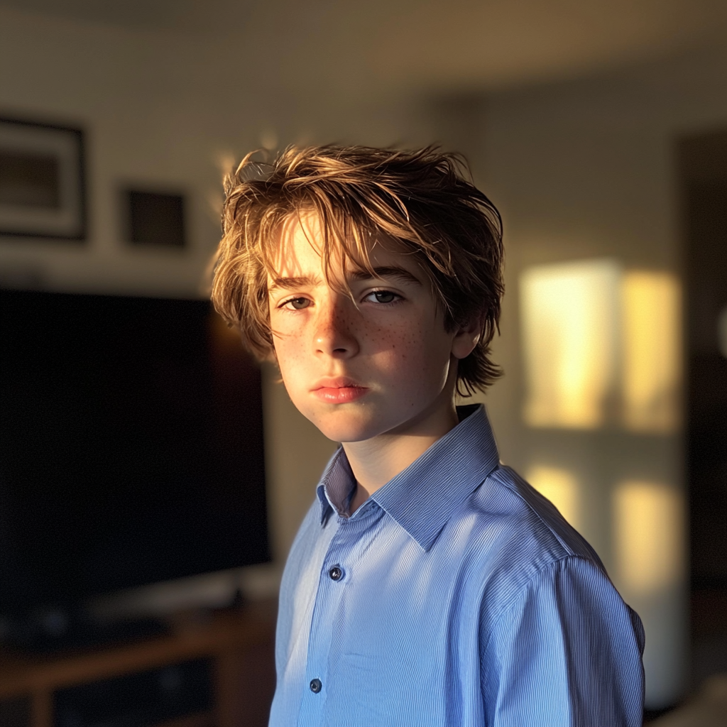 Un adolescent aux cheveux en désordre | Source : Midjourney